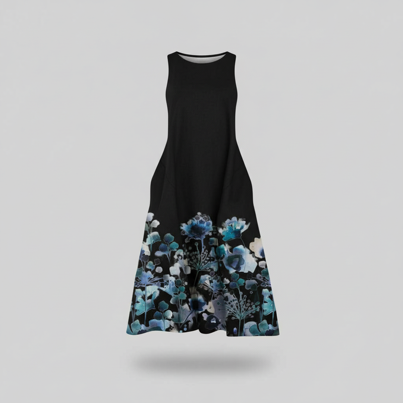Floral Midi Dress | Women's Summer Dress A-Line Style