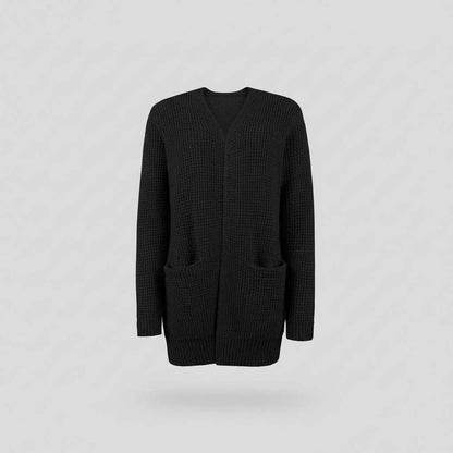 Cozy Black Cardigan | Women's Long Layering Sweater