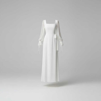 Elegant Long Sleeve Maxi Dress | Floor-Length Wedding Guest Dress