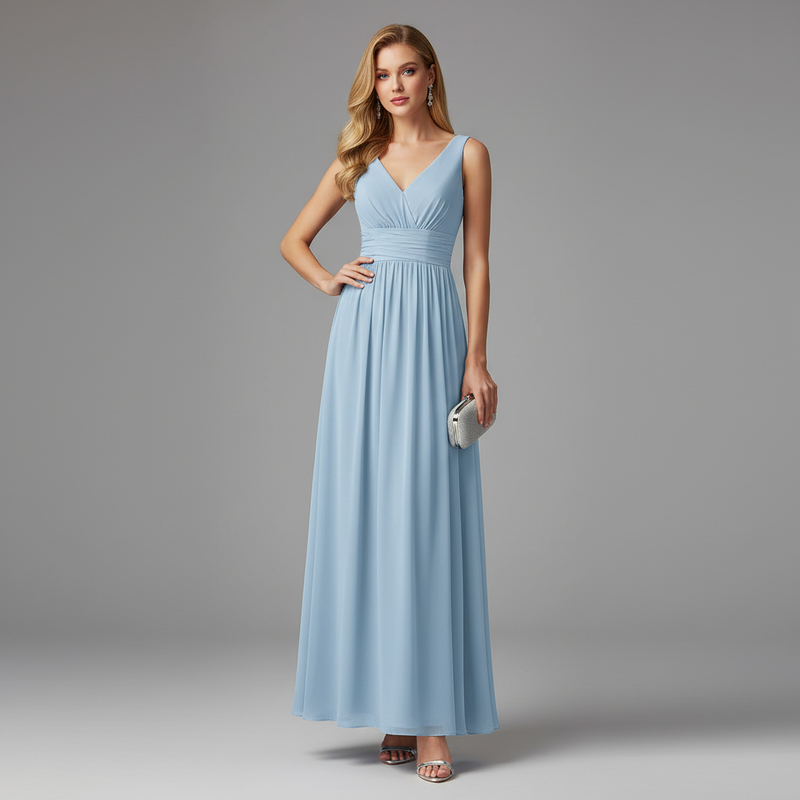 Elegant V-Neck Maxi Dress | Women's Summer & Formal Dress