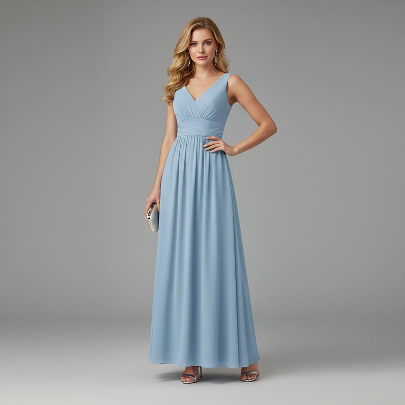 Elegant V-Neck Maxi Dress | Women's Summer & Formal Dress