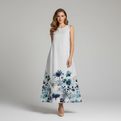 Floral Midi Dress | Women's Summer Dress A-Line Style