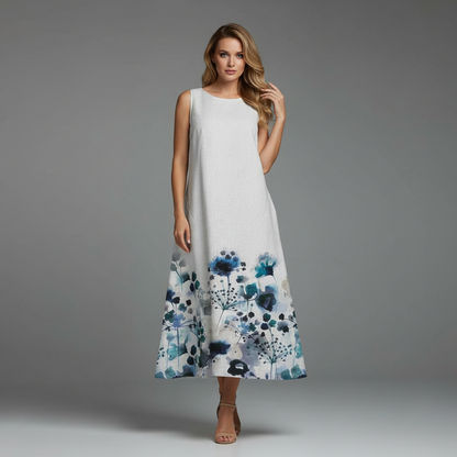 Floral Midi Dress | Women's Summer Dress A-Line Style