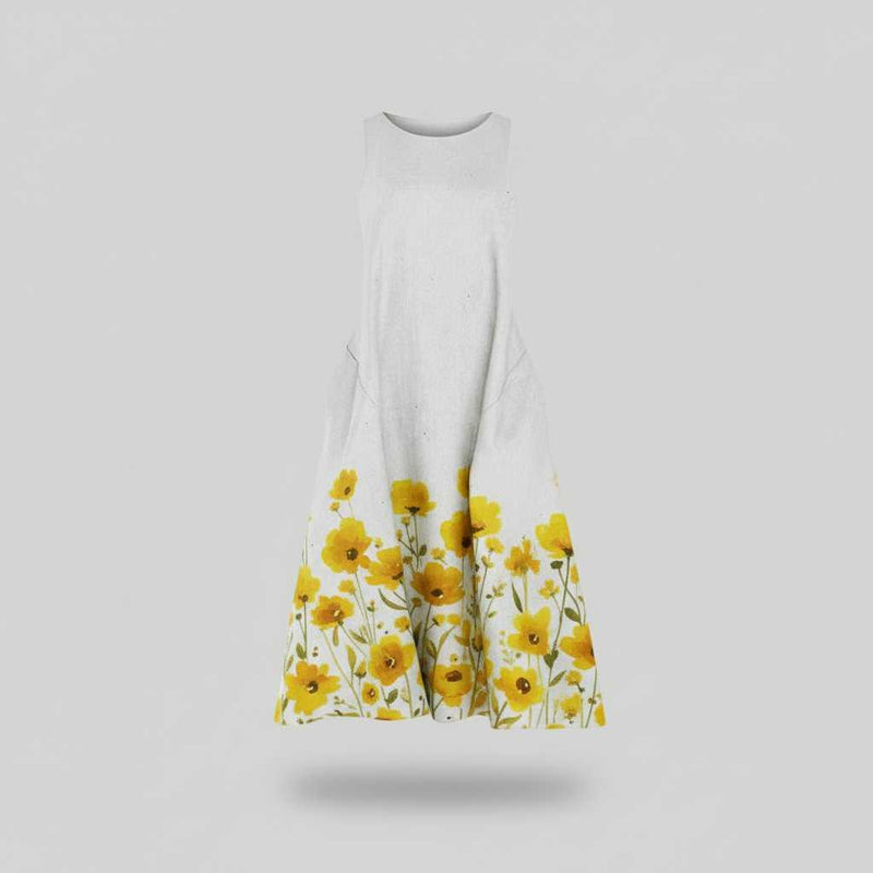 Floral Midi Dress | Women's Summer Dress A-Line Style