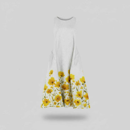 Floral Midi Dress | Women's Summer Dress A-Line Style
