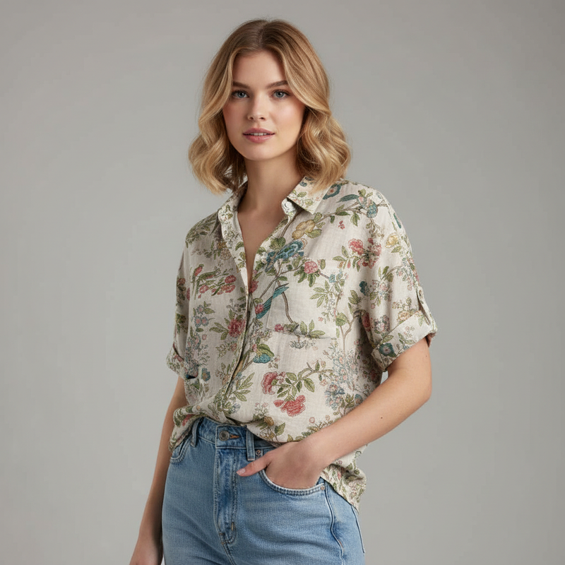 Vintage Floral Blouse | Women's Summer Top