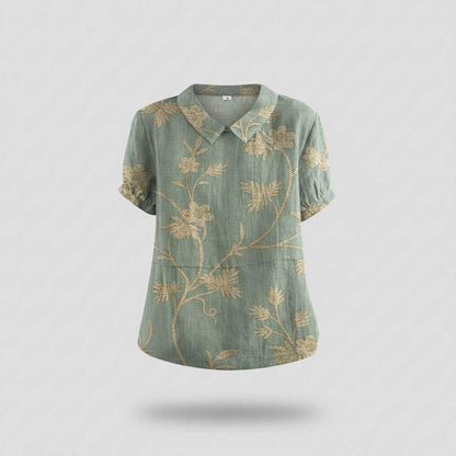 Vintage Floral Blouse | Women's Summer Top