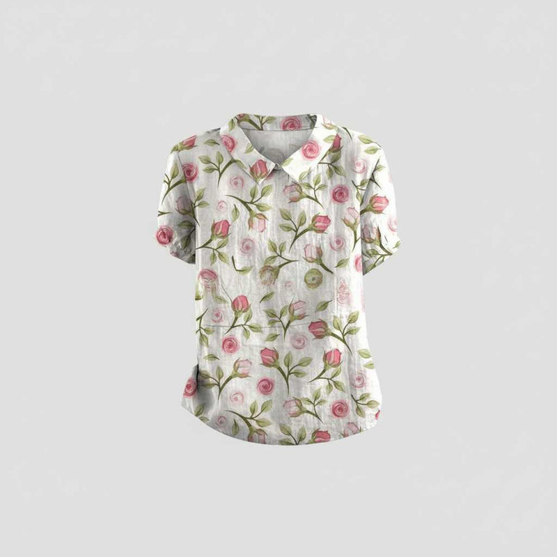 Vintage Floral Blouse | Women's Summer Top