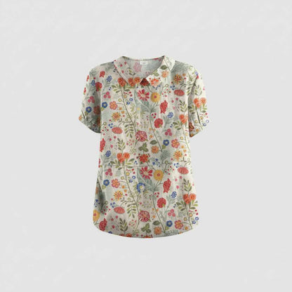 Vintage Floral Blouse | Women's Summer Top