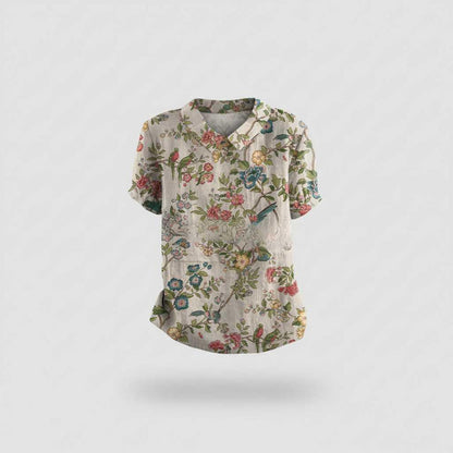 Vintage Floral Blouse | Women's Summer Top