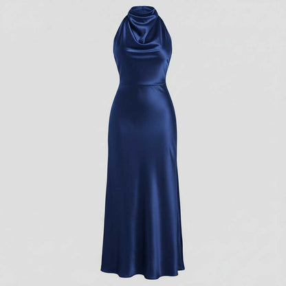 Halter Evening Dress | Elegant Midi Dress for Formal Events