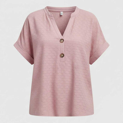 Women's V-Neck Short Sleeve Top | Casual Summer Top