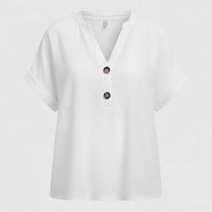 Women's V-Neck Short Sleeve Top | Casual Summer Top