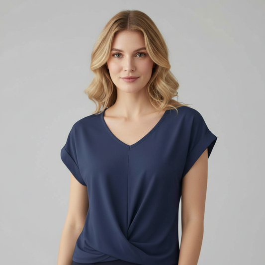 V-Neck Twist Detail Top | Women's Blouse for Summer
