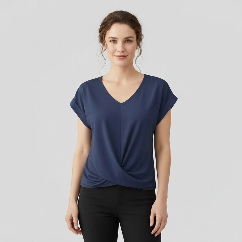 V-Neck Twist Detail Top | Women's Blouse for Summer
