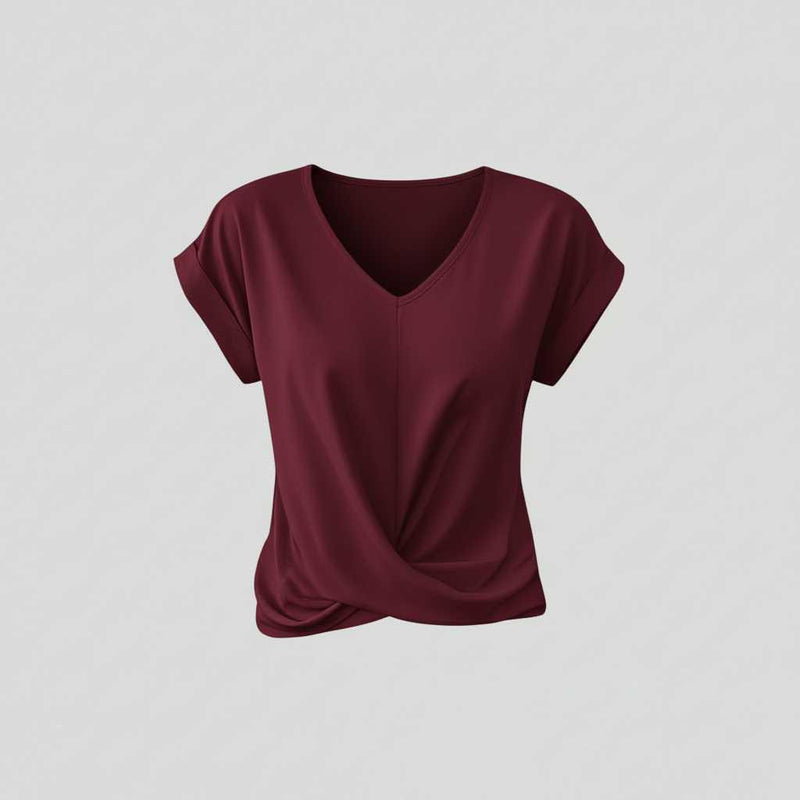 V-Neck Twist Detail Top | Women's Blouse for Summer