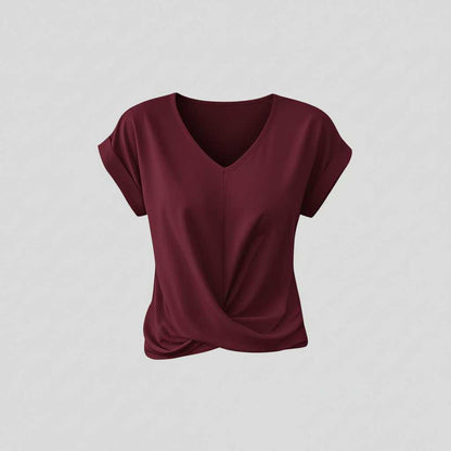 V-Neck Twist Detail Top | Women's Blouse for Summer