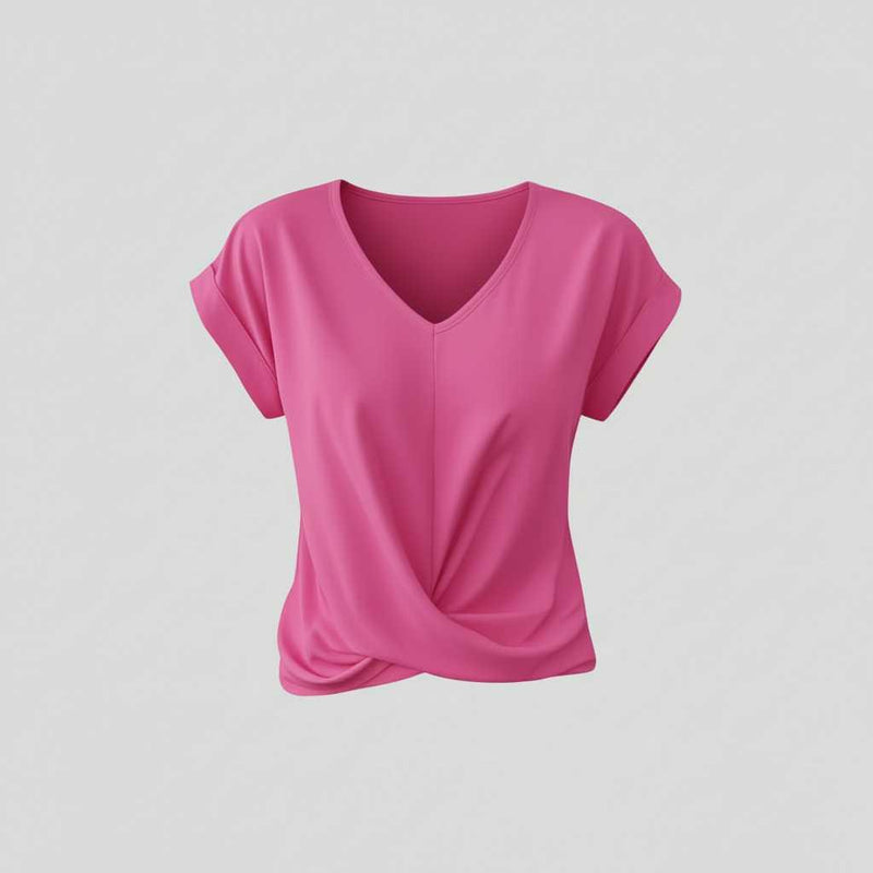 V-Neck Twist Detail Top | Women's Blouse for Summer