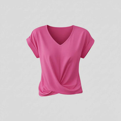 V-Neck Twist Detail Top | Women's Blouse for Summer