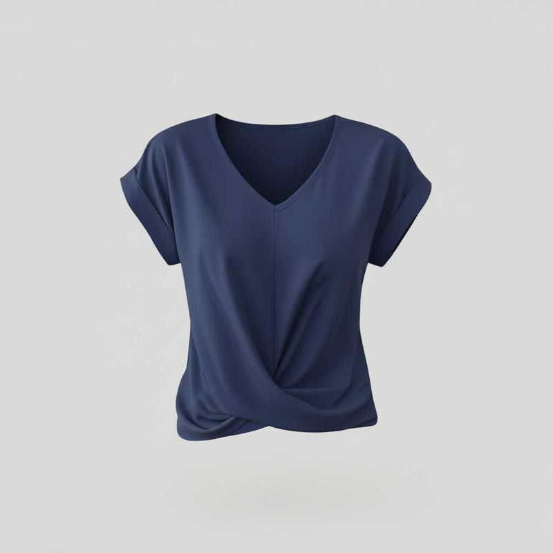 V-Neck Twist Detail Top | Women's Blouse for Summer