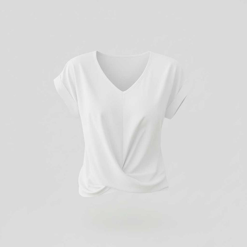 V-Neck Twist Detail Top | Women's Blouse for Summer