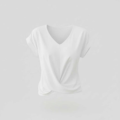 V-Neck Twist Detail Top | Women's Blouse for Summer