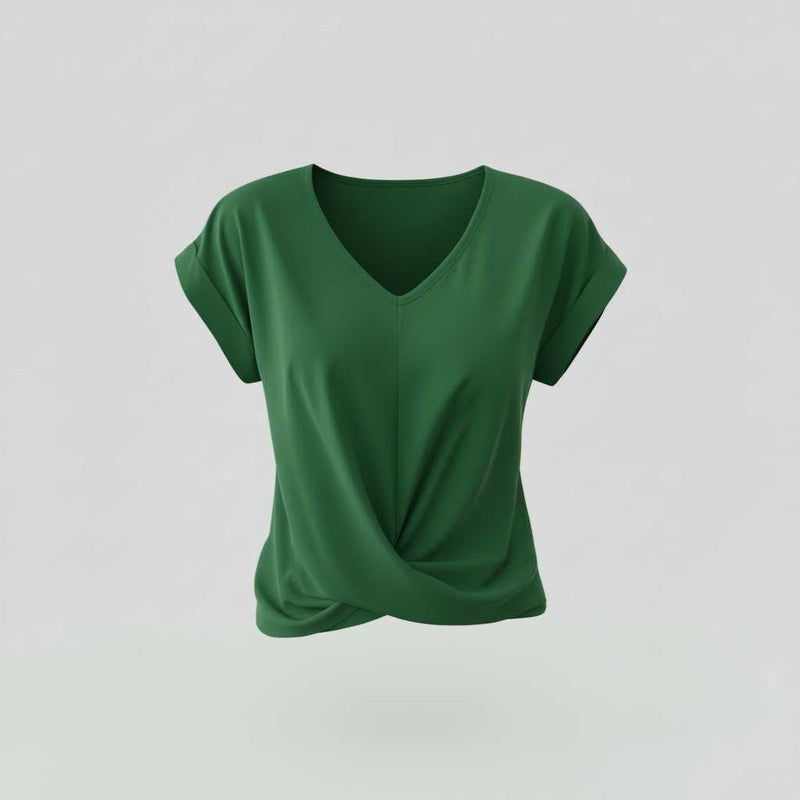 V-Neck Twist Detail Top | Women's Blouse for Summer