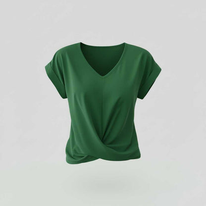 V-Neck Twist Detail Top | Women's Blouse for Summer